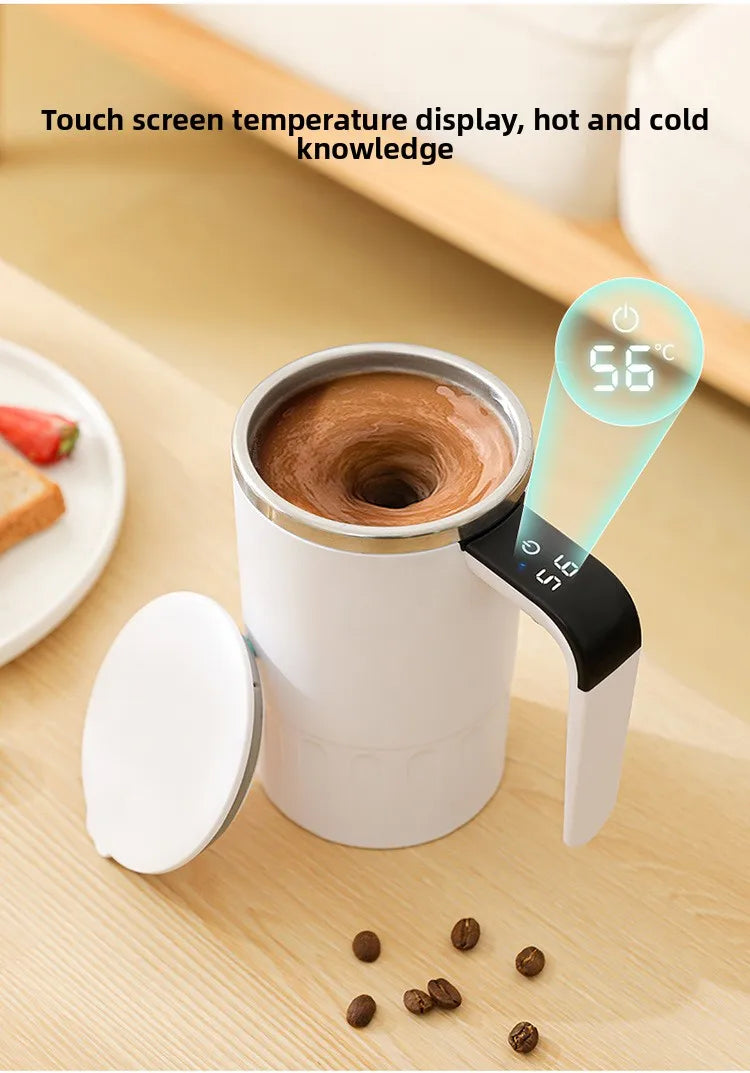 New digital display temperature automatic mixing cup electric portable coffee cup rechargeable mag