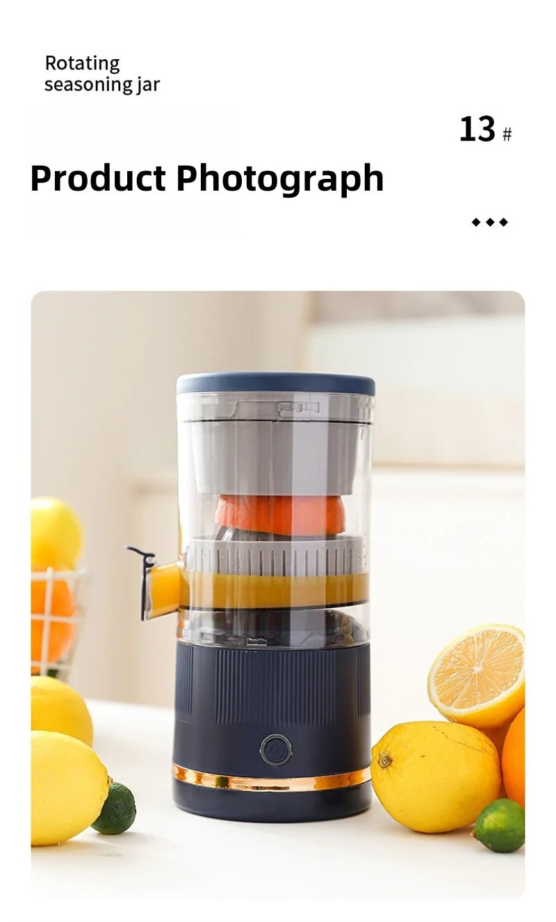Portable Electric Juicer USB Charging Orange Lemon Fruit Blender Mini Household Wireless Automatic Fresh Citrus Juicer Of Travel