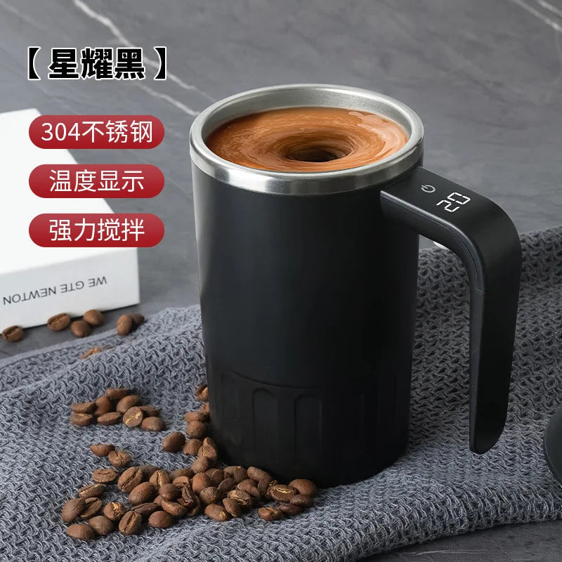 New digital display temperature automatic mixing cup electric portable coffee cup rechargeable mag