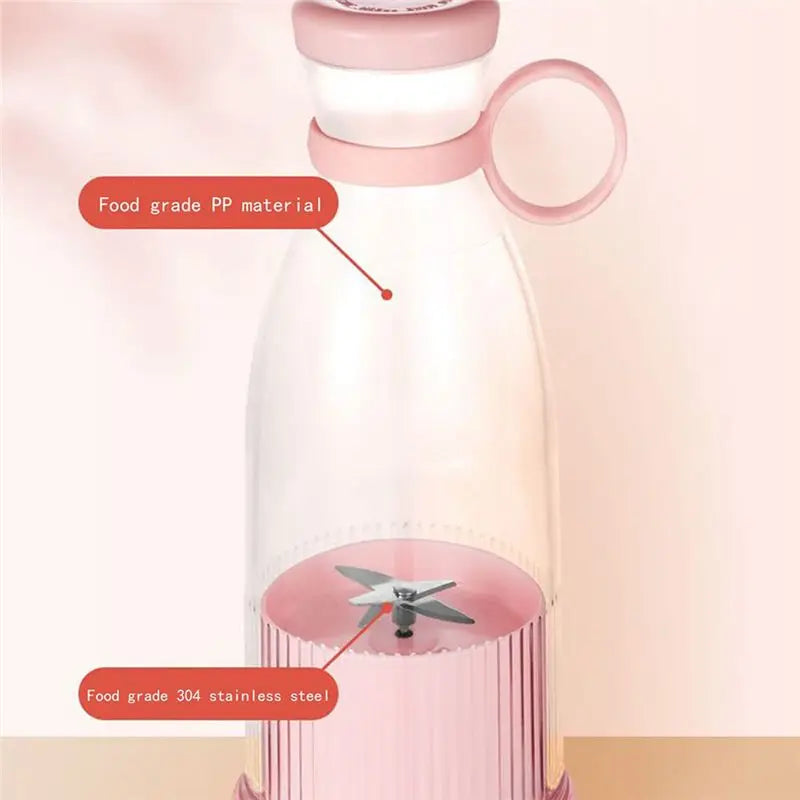 Rechargeable Mixers Fresh Fruit Juicers USB Portable Juice Bottle Mini Fast Electric Blender Smoothie Ice Maker-[97Lemons]