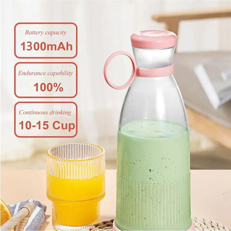 Rechargeable Mixers Fresh Fruit Juicers USB Portable Juice Bottle Mini Fast Electric Blender Smoothie Ice Maker-[97Lemons]