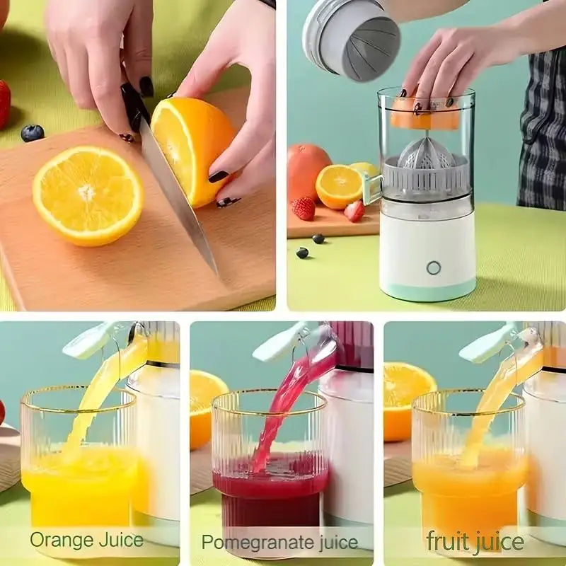 Wireless Rechargeable Mini Juicer Cup, Portable Electric Fruit Mixer & Food Processor, Fresh Juice Maker for Home & Travel