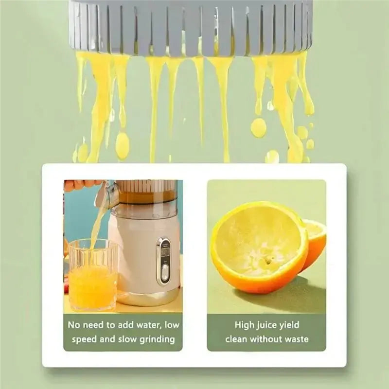 WHYY-USB Rechargeable Electric Orange Juicer Portable Citrus Fruit Juice Extractor 600Ml Smoothie Blender For Camping Home