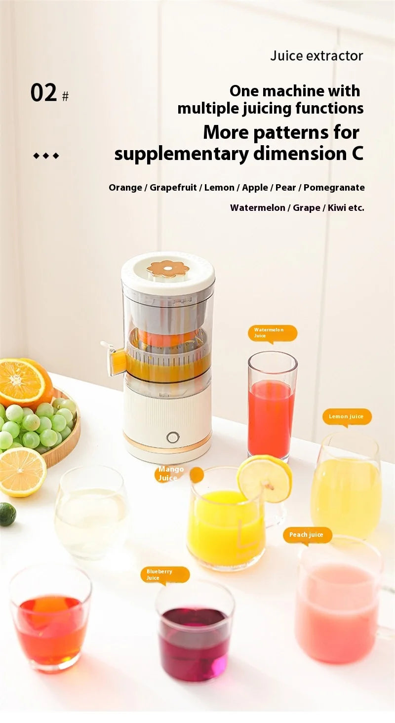 Portable Electric Juicer USB Charging Orange Lemon Fruit Blender Mini Household Wireless Automatic Fresh Citrus Juicer Of Travel