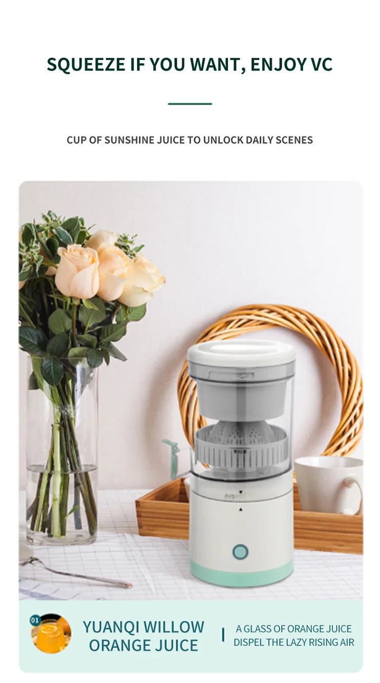 Wireless Rechargeable Mini Juicer Cup, Portable Electric Fruit Mixer & Food Processor, Fresh Juice Maker for Home & Travel