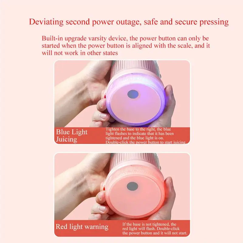 Rechargeable Mixers Fresh Fruit Juicers USB Portable Juice Bottle Mini Fast Electric Blender Smoothie Ice Maker-[97Lemons]
