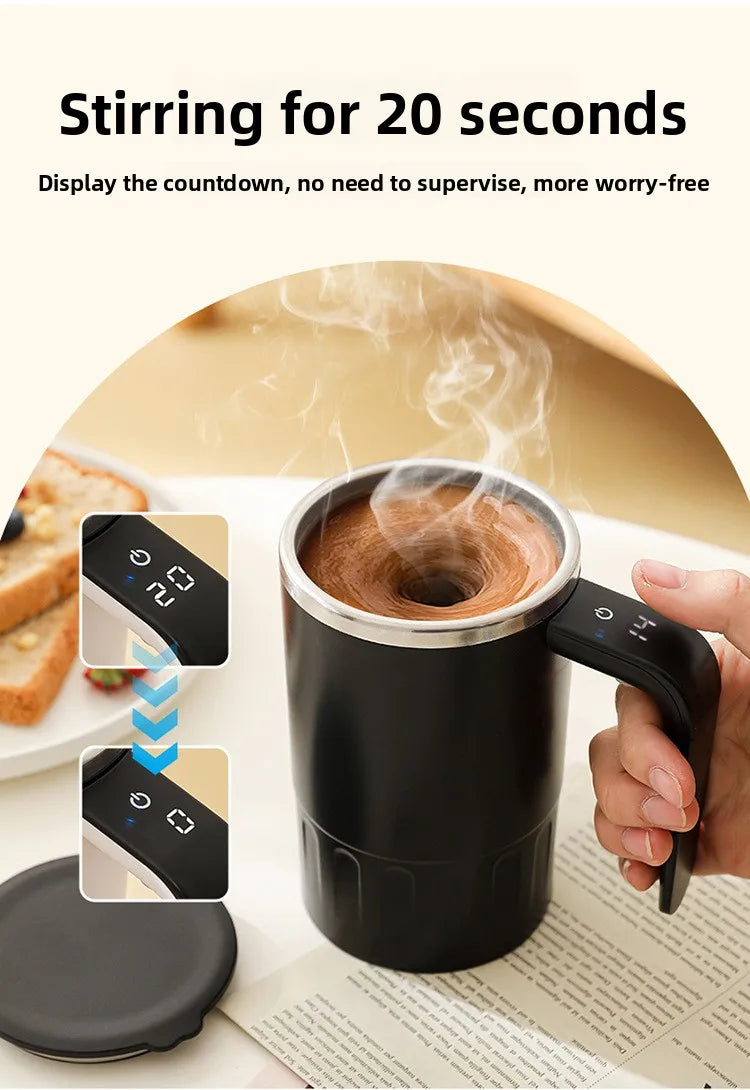 New digital display temperature automatic mixing cup electric portable coffee cup rechargeable mag