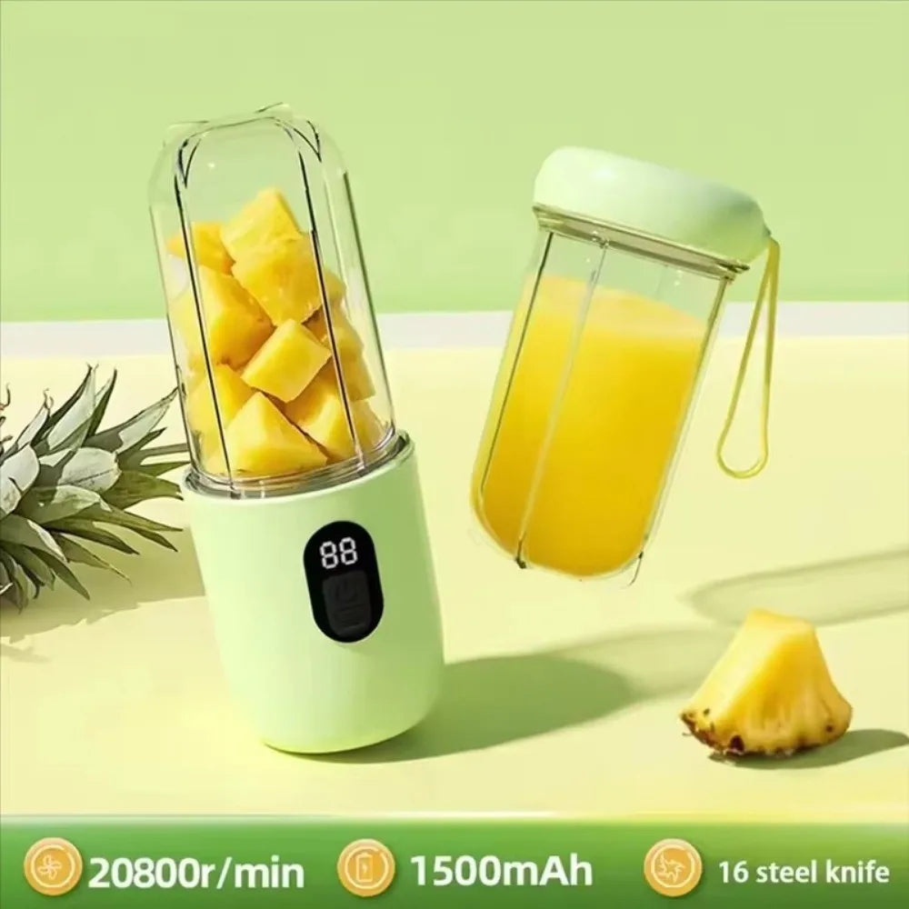 Portable Auto Juicing Cup Cordless 500ml Capacity Mini Juicer Mixer USB Rechargeable Multifunction Electric Fruit Juicer Summer